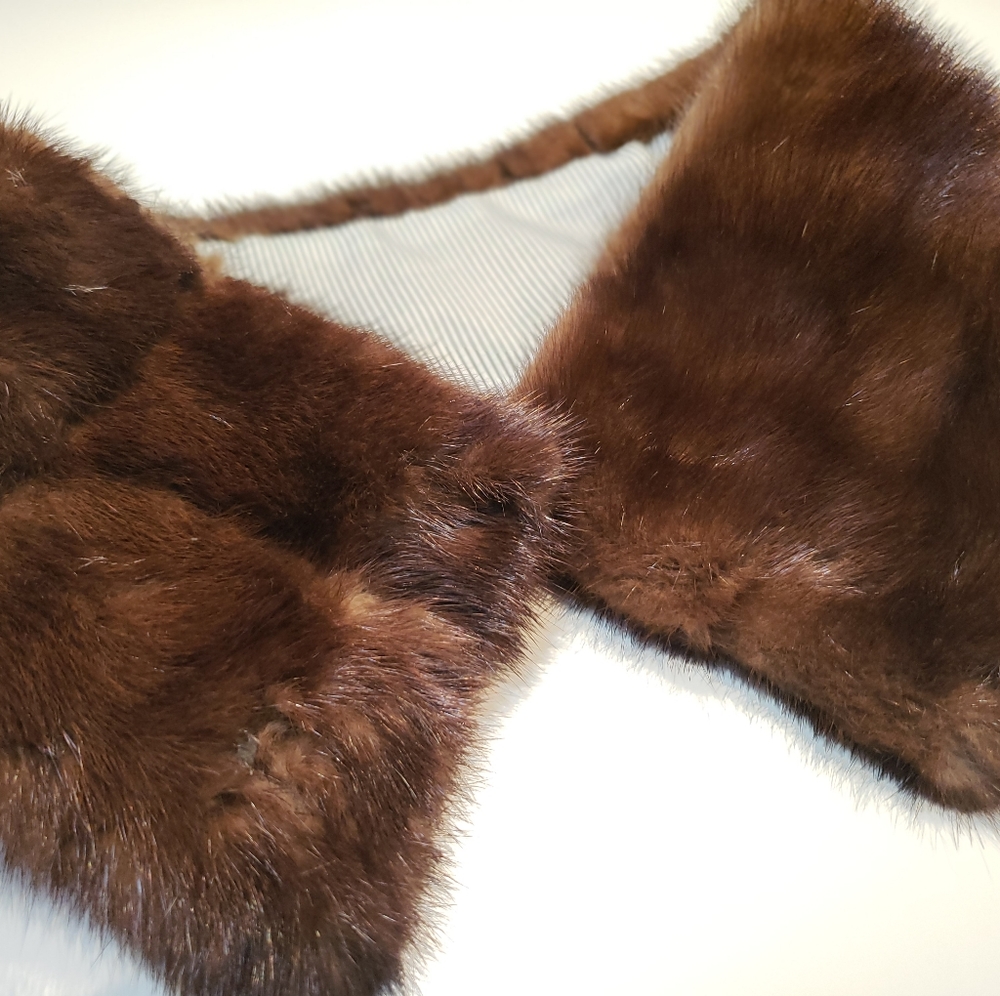 Upcycled mink fur stole